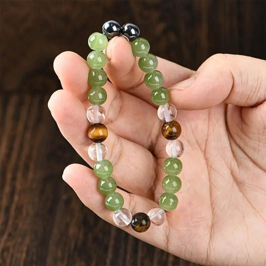 Tiger’s Eye & Crystal Beads Bracelet