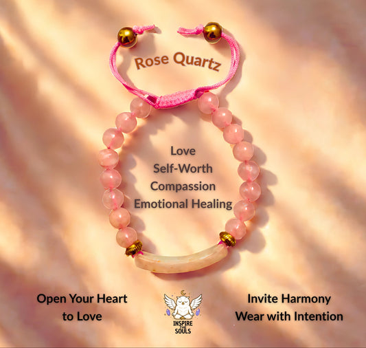rose quartz bracelet soulstone series by inspirethesouls